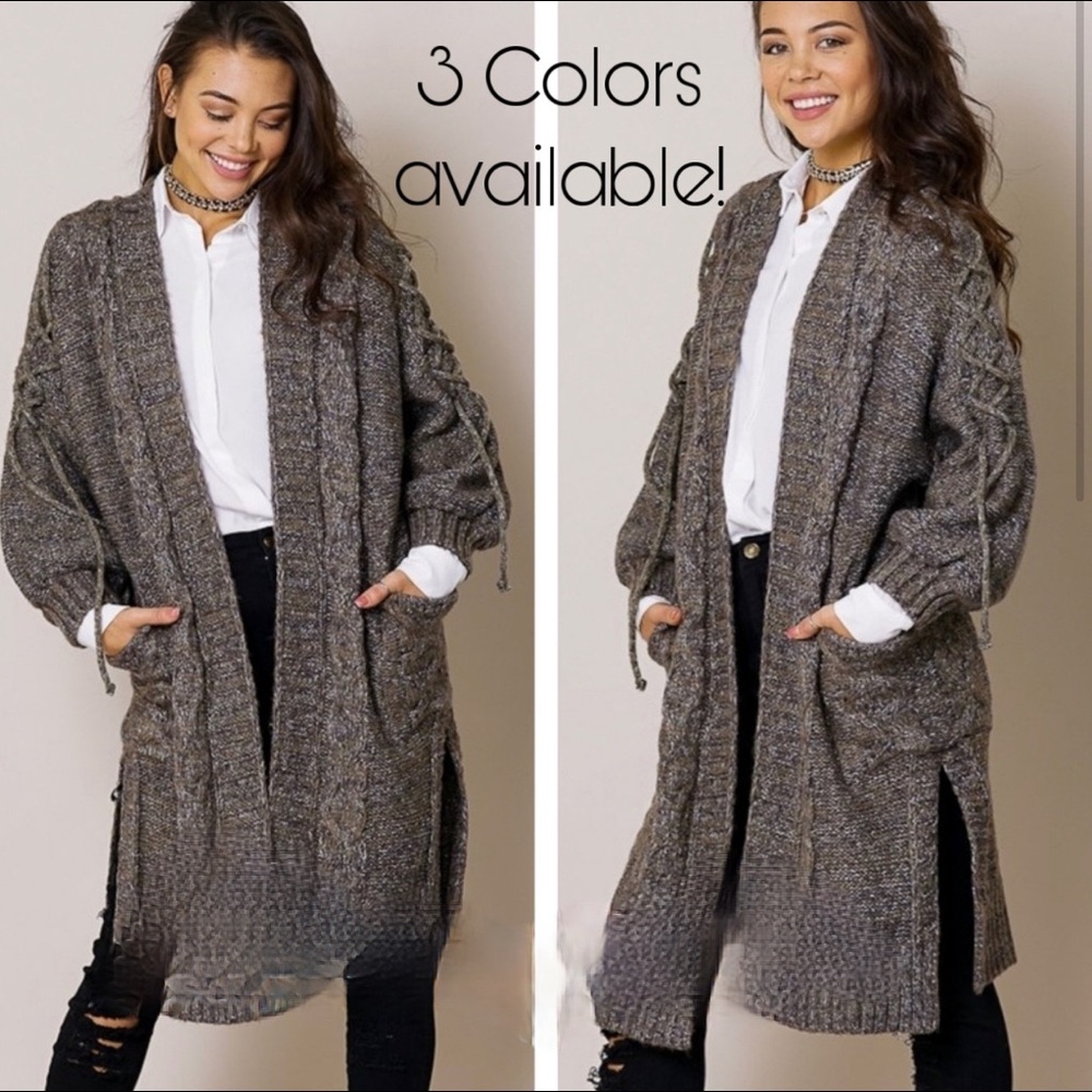 NEW! FREE SHIPPING Heavyweight Cable Knit Cardigan